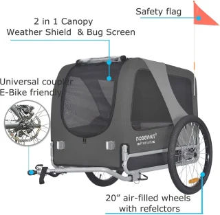 Hondenfietskar - Fietsaanhanger voor honden tot 35 kg