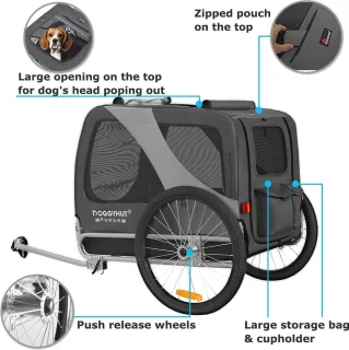 Hondenfietskar - Fietsaanhanger voor honden tot 35 kg