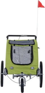 Hondenfietskar Groen/Grijs 130x90x110