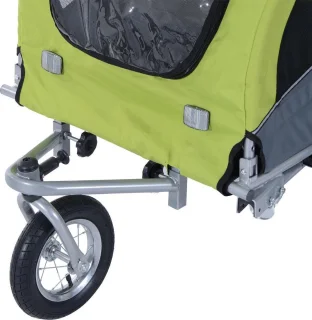 Hondenfietskar Groen/Grijs 130x90x110