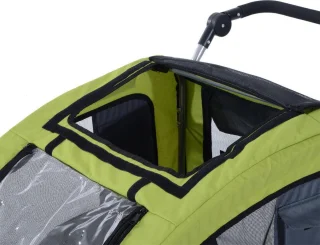 Hondenfietskar Groen/Grijs 130x90x110