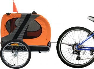 Hondenfietskar Large Oranje/Grijs review