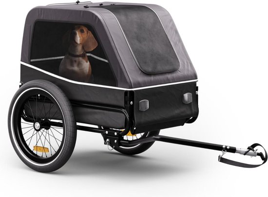 Hondenfietskar Max 30 KG Opvouwbaar Met Reflectoren review