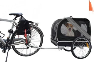 hondenfietskar met extra koppelstuk
