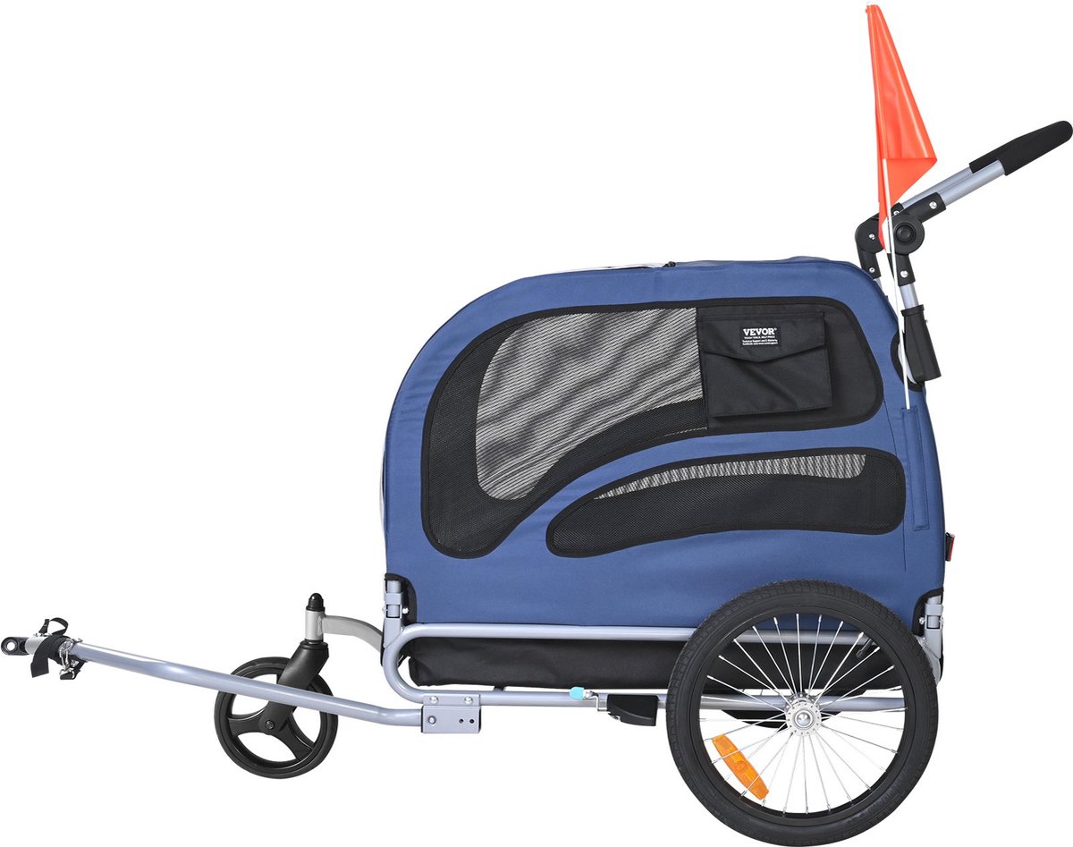 Hondenfietskar Opvouwbaar Blauw/Zwart 144x72.5x84.5 cm Tot 45 kg