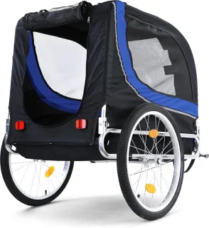 Hondenfietskar Opvouwbaar Blauw/Zwart Tot 40 KG