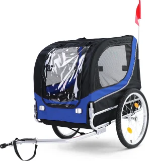 Hondenfietskar Opvouwbaar Blauw/Zwart Tot 40 KG