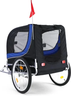 Hondenfietskar Opvouwbaar Blauw/Zwart Tot 40 KG