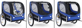 Hondenfietskar Opvouwbaar Blauw/Zwart Tot 40 KG