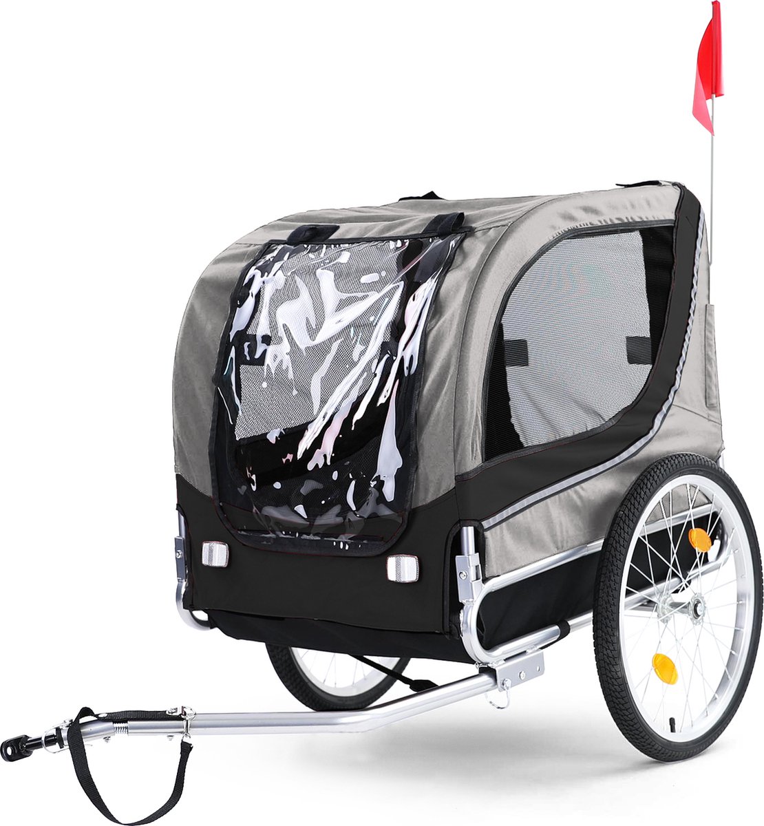 Wat vinden we goed aan de Hondenfietskar Opvouwbaar Grijs/Zwart Tot 40 KG