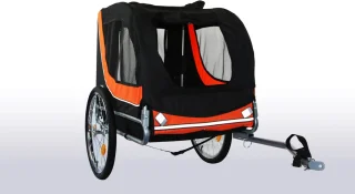 Hondenfietskar oranje zwart 40 kg opvouwbaar