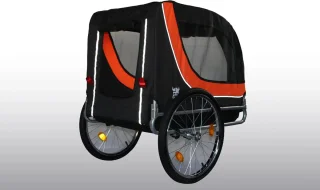 Hondenfietskar oranje zwart 40 kg opvouwbaar