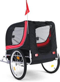 Hondenfietskar Rood/Zwart Opvouwbaar Tot 40 KG