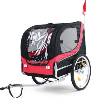 Hondenfietskar Rood/Zwart Opvouwbaar Tot 40 KG