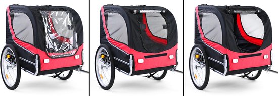 Hondenfietskar Rood/Zwart Opvouwbaar Tot 40 KG review