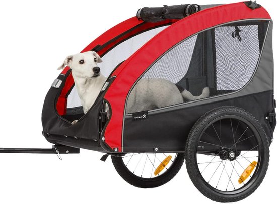 Hondenfietskar Rood/Zwart voor honden tot 40 KG review