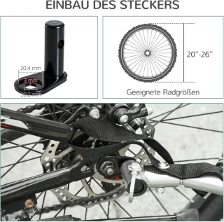 Hondenfietskar Staal Wit-Zwart
