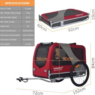 Wat vinden we goed aan de Hondenfietskar XL - Fietsaanhanger