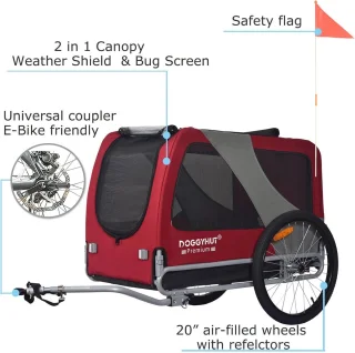 Hondenfietskar XL - Fietsaanhanger