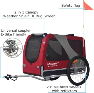 Hondenfietskar XL - Fietsaanhanger