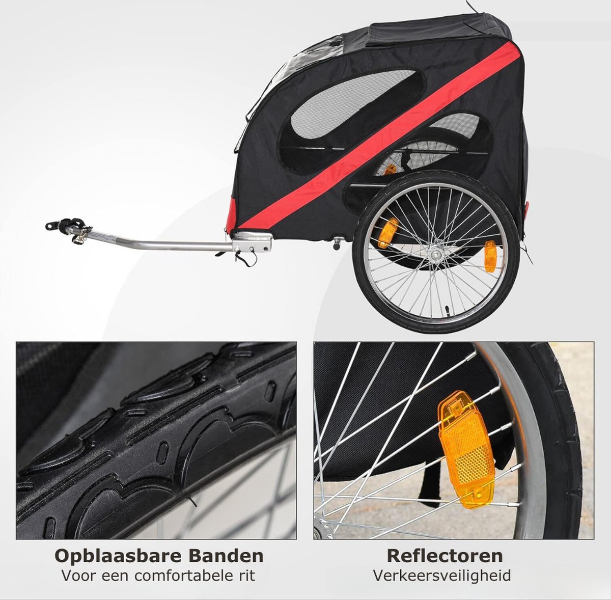 Hondenfietskar XL Opvouwbaar voor eBike en Fiets
