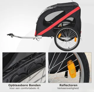 Hondenfietskar XL Opvouwbaar voor eBike en Fiets