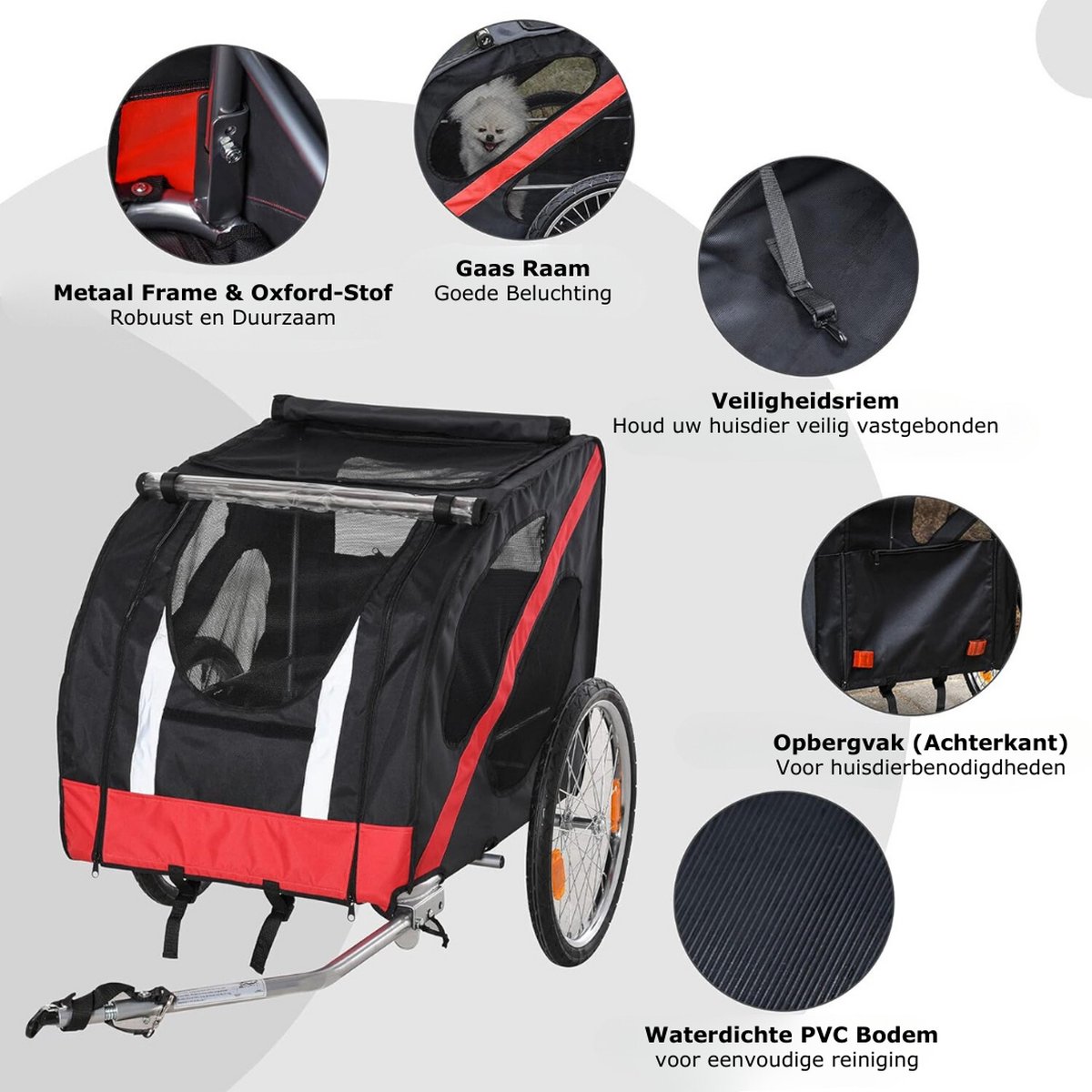 Hondenfietskar XL Opvouwbaar voor eBike en Fiets