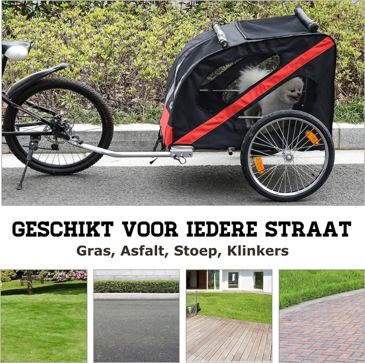 Hondenfietskar XL Opvouwbaar voor eBike en Fiets