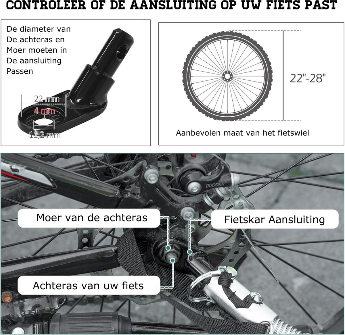 Hondenfietskar XL Opvouwbaar voor eBike en Fiets