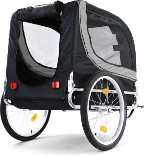 Hondenfietskar zwart opvouwbaar 40 kg