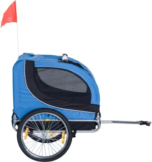 Hondentrailer Fietskar L78xB73xH94 cm Blauw/Zwart