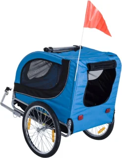 Hondentrailer Fietskar L78xB73xH94 cm Blauw/Zwart