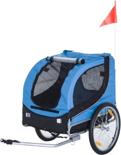 Hondentrailer Fietskar L78xB73xH94 cm Blauw/Zwart