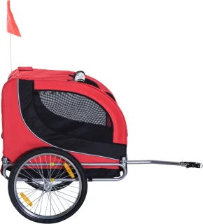 Hondentrailer Fietskar Rood/Zwart L78xW73xH94 cm