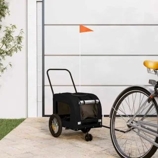 Huisdierenfietskar 1245 x 635 cm Zwart