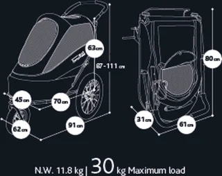 InnoPet Sporty Dog Trailer Deluxe - Hondenfietskar