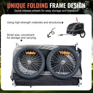 J&R Hondenfietskar Grijs Tot 40KG