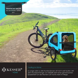 KESSER Hondenfietskar 2in1 Blauw 45 kg