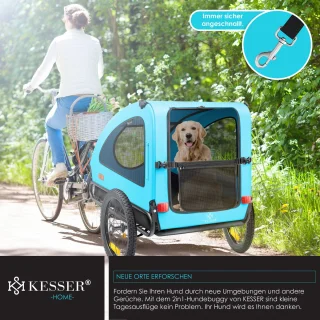 KESSER Hondenfietskar 2in1 Blauw 45 kg
