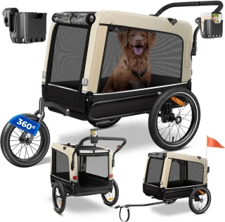 KESSER Hondenfietskar 3in1 Beige 40 kg