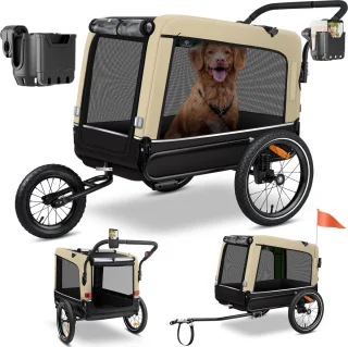 KESSER Hondenfietskar 3in1 Beige 40 kg