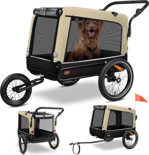 KESSER Hondenfietskar 3in1 Beige 40 kg