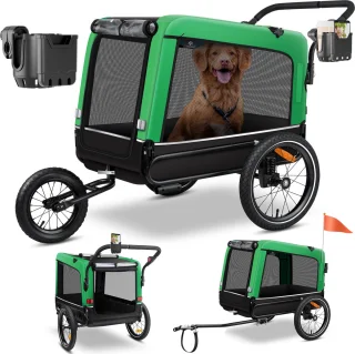 KESSER Hondenfietskar 3in1 Groen 40 kg