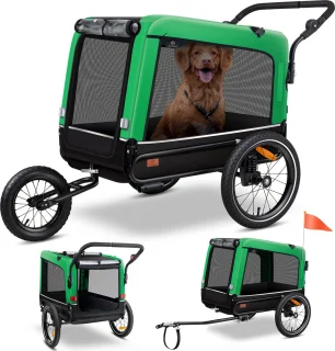 KESSER Hondenfietskar 3in1 Groen 40 kg