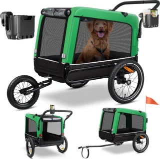 KESSER Hondenfietskar 3in1 Groen 40 kg