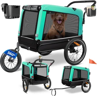 KESSER Hondenfietskar 3in1 Mintgroen 40 kg