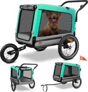 KESSER Hondenfietskar 3in1 Mintgroen 40 kg