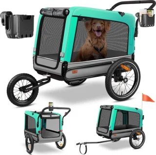 KESSER Hondenfietskar 3in1 Mintgroen 40 kg