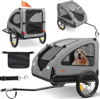 KESSER Hondenfietskar 45 kg 2in1 Grijs
