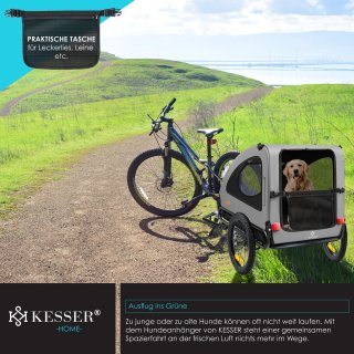 KESSER Hondenfietskar 45 kg 2in1 Grijs
